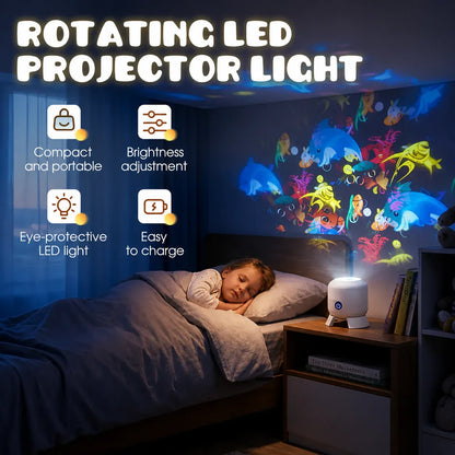 Rotating Ocean Wave Room Projector Night Lamp