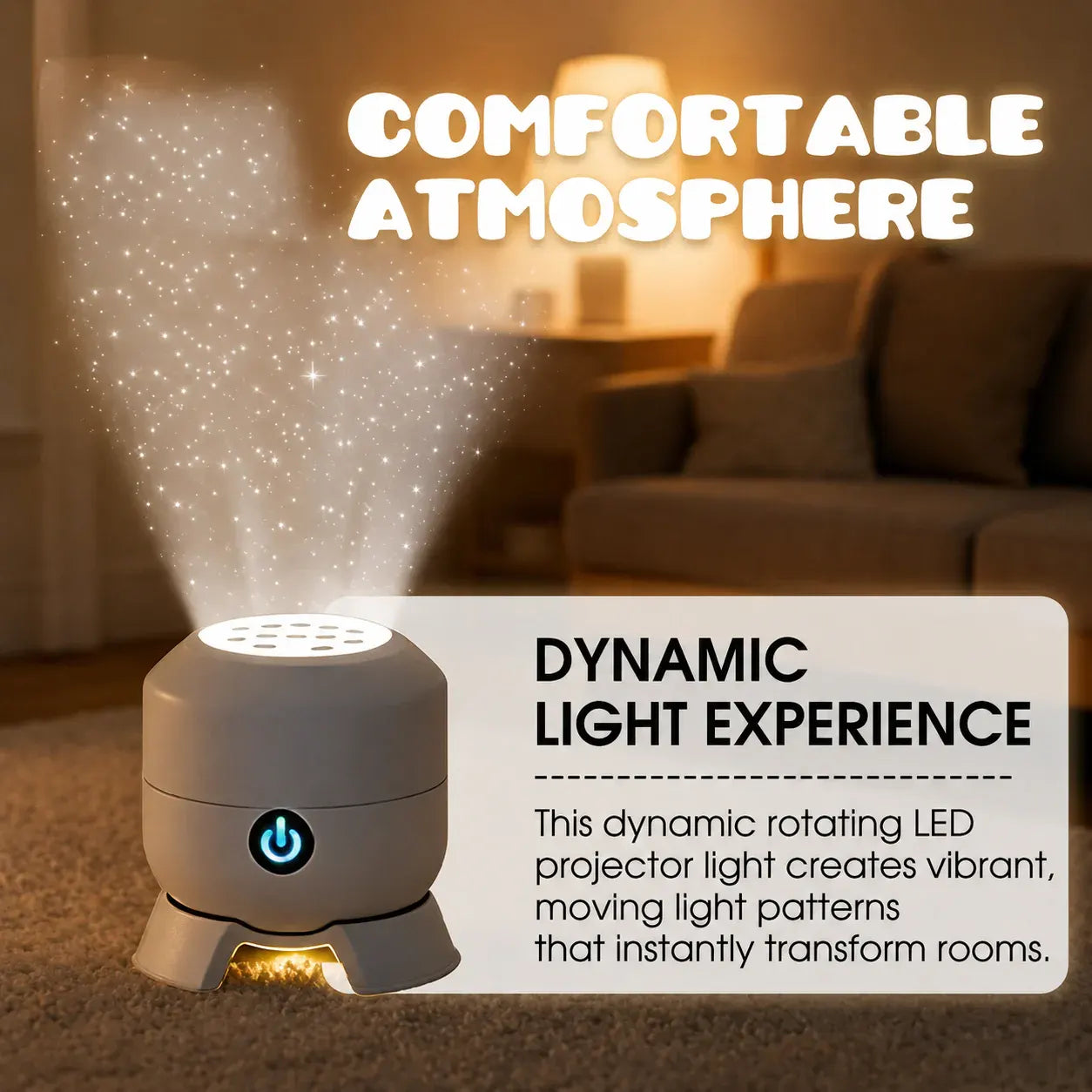 Rotating Ocean Wave Room Projector Night Lamp