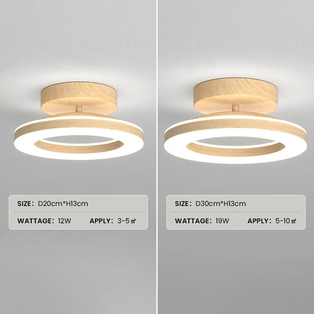 Round Acrylic LED Flush Mount Light for Hallways & Entryways