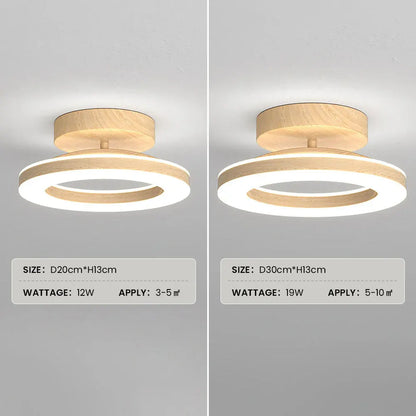 Round Acrylic LED Flush Mount Light for Hallways & Entryways