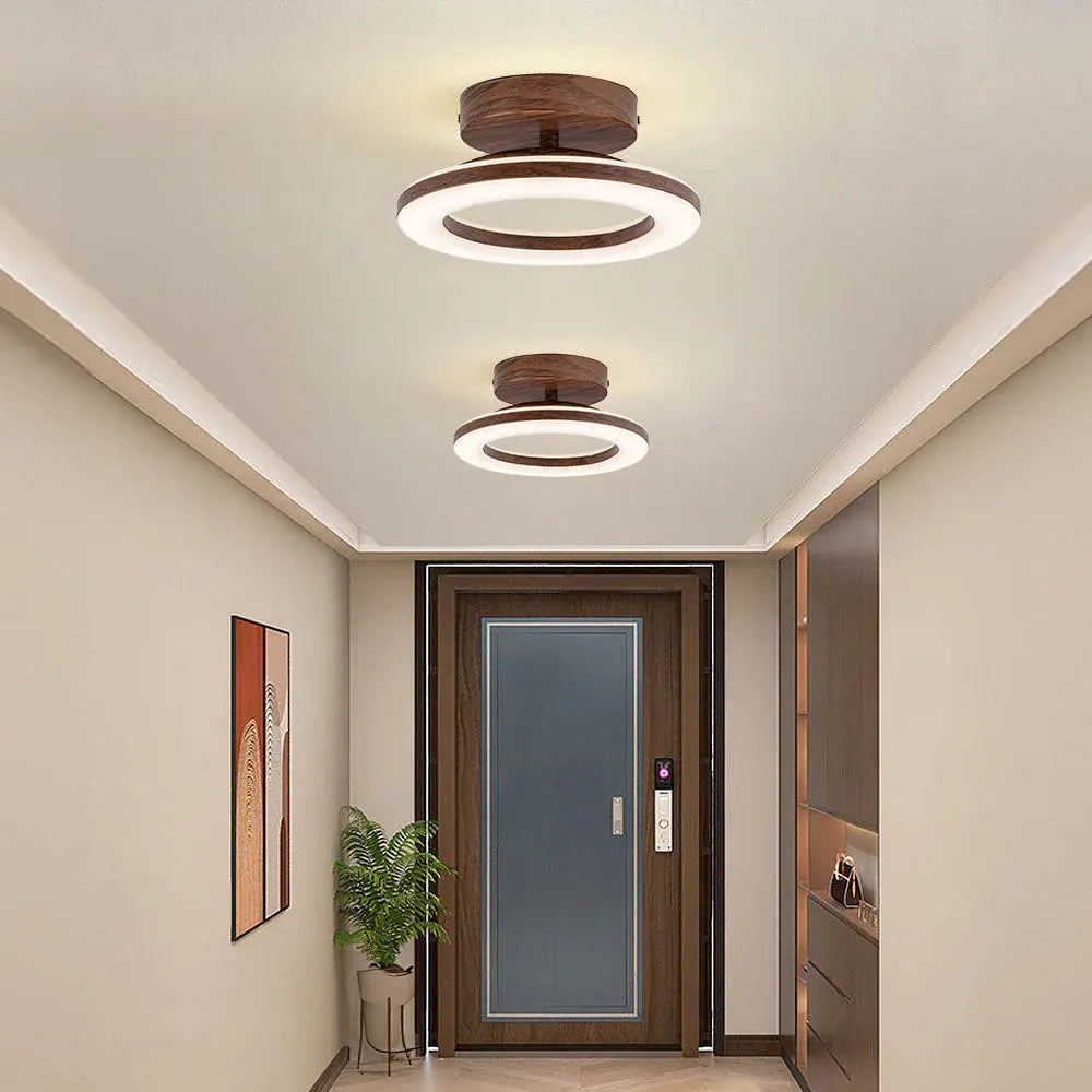 Round Acrylic LED Flush Mount Light for Hallways & Entryways