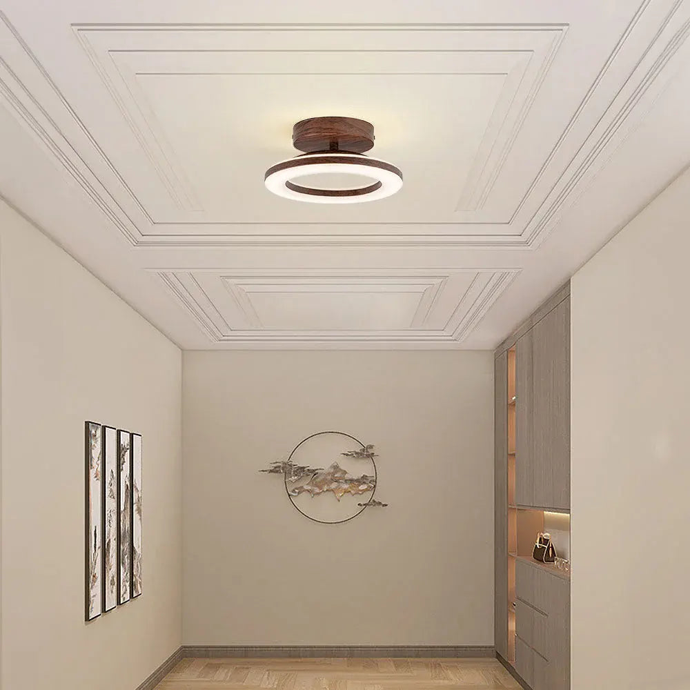 Round Acrylic LED Flush Mount Light for Hallways & Entryways