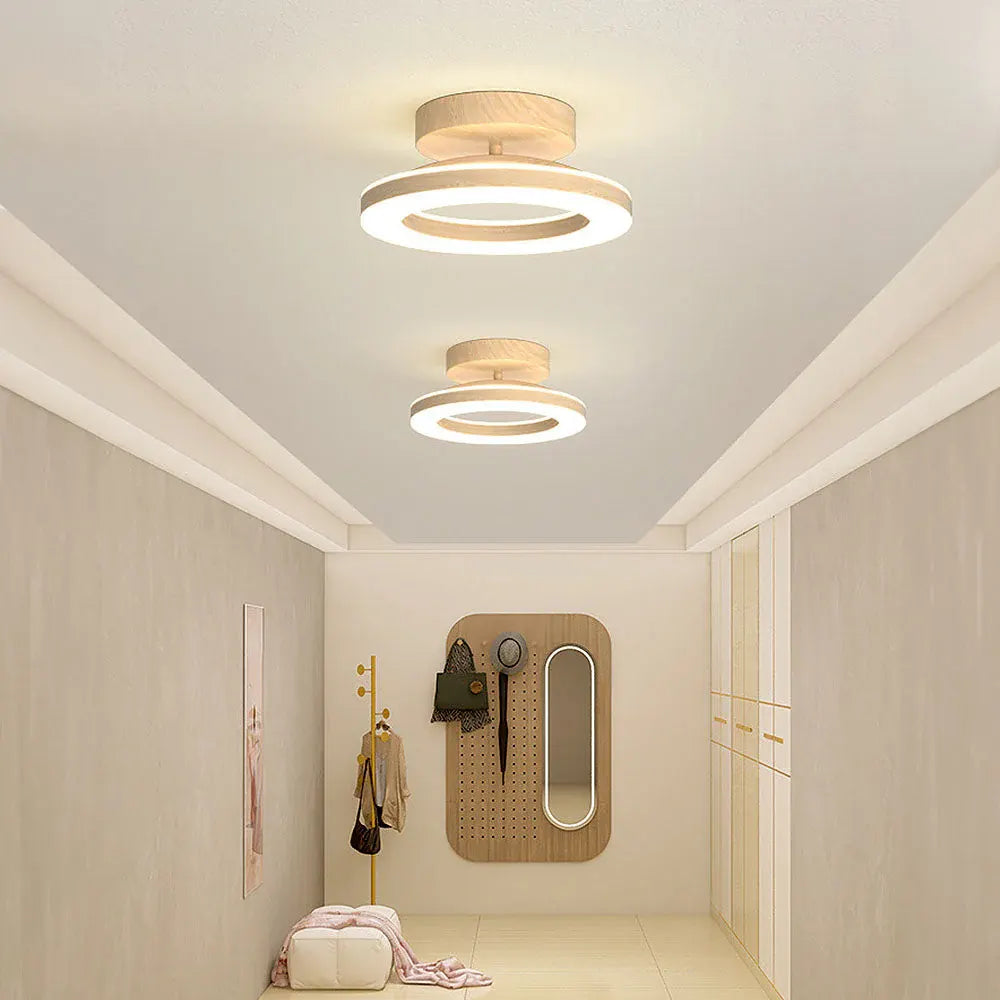 Round Acrylic LED Flush Mount Light for Hallways & Entryways