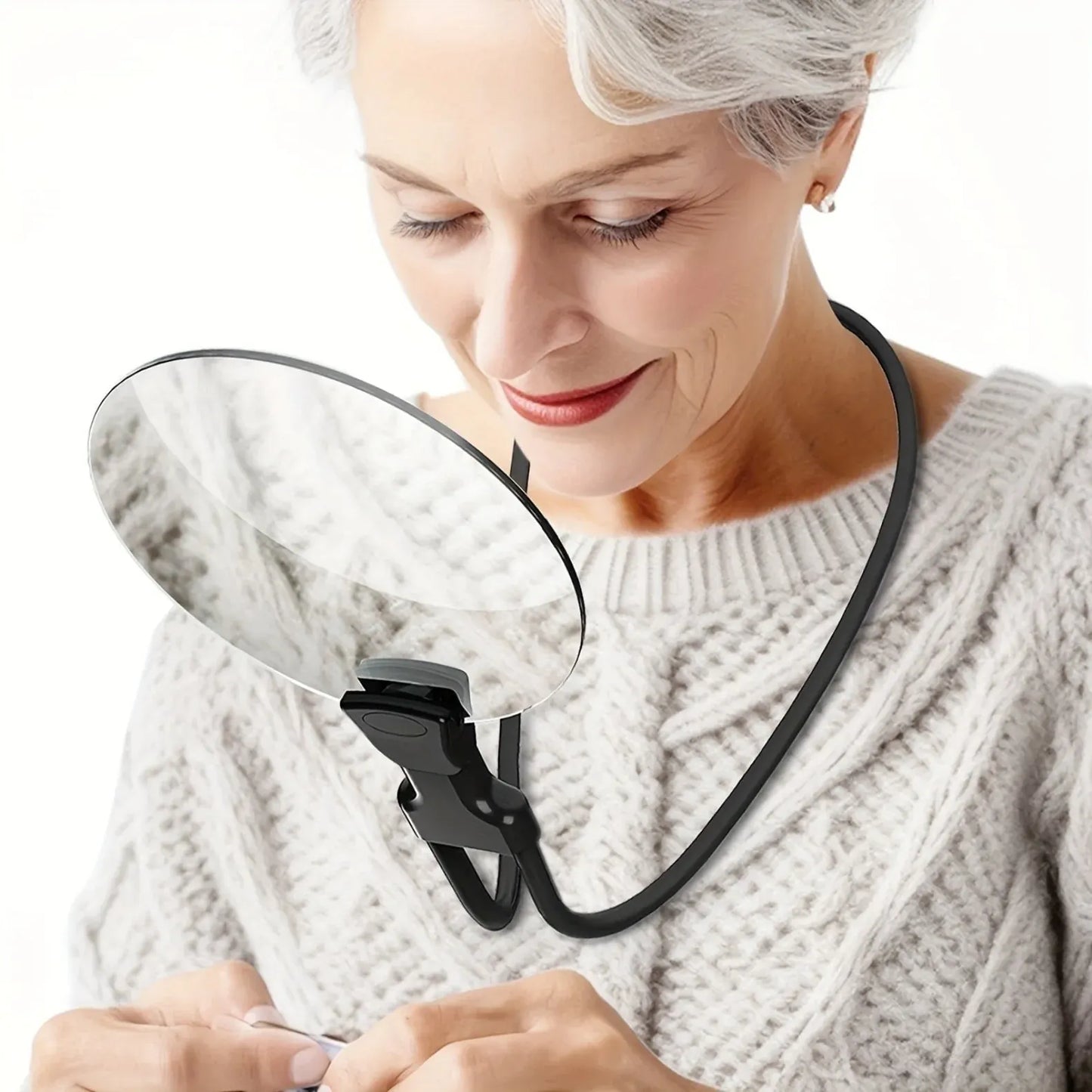Round Adjustable Magnifying Glass for Reading & Vision Care