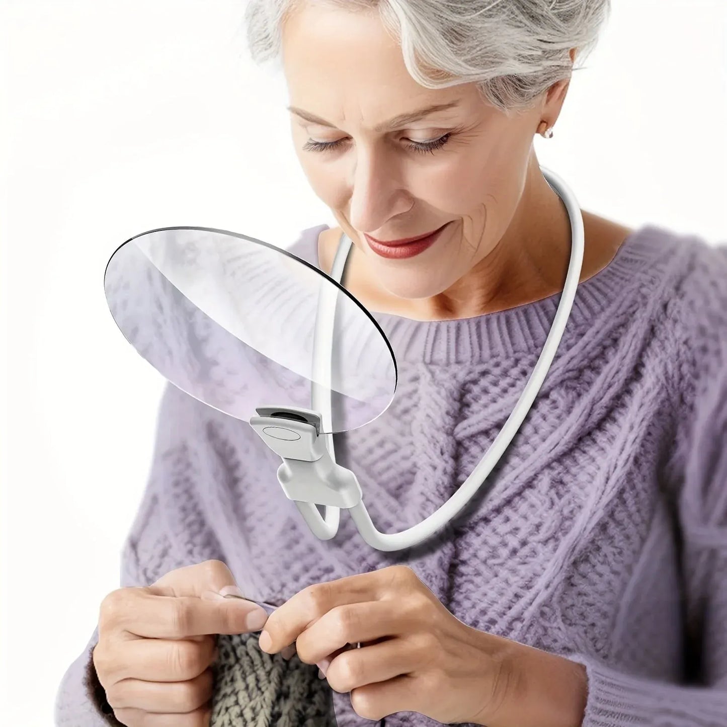 Round Adjustable Magnifying Glass for Reading & Vision Care