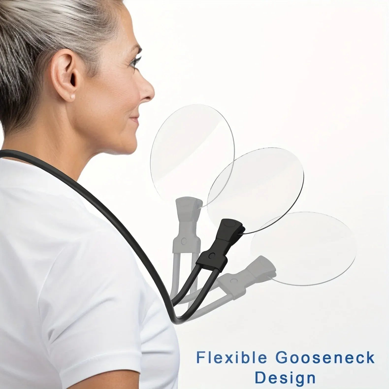 Round Adjustable Magnifying Glass for Reading & Vision Care