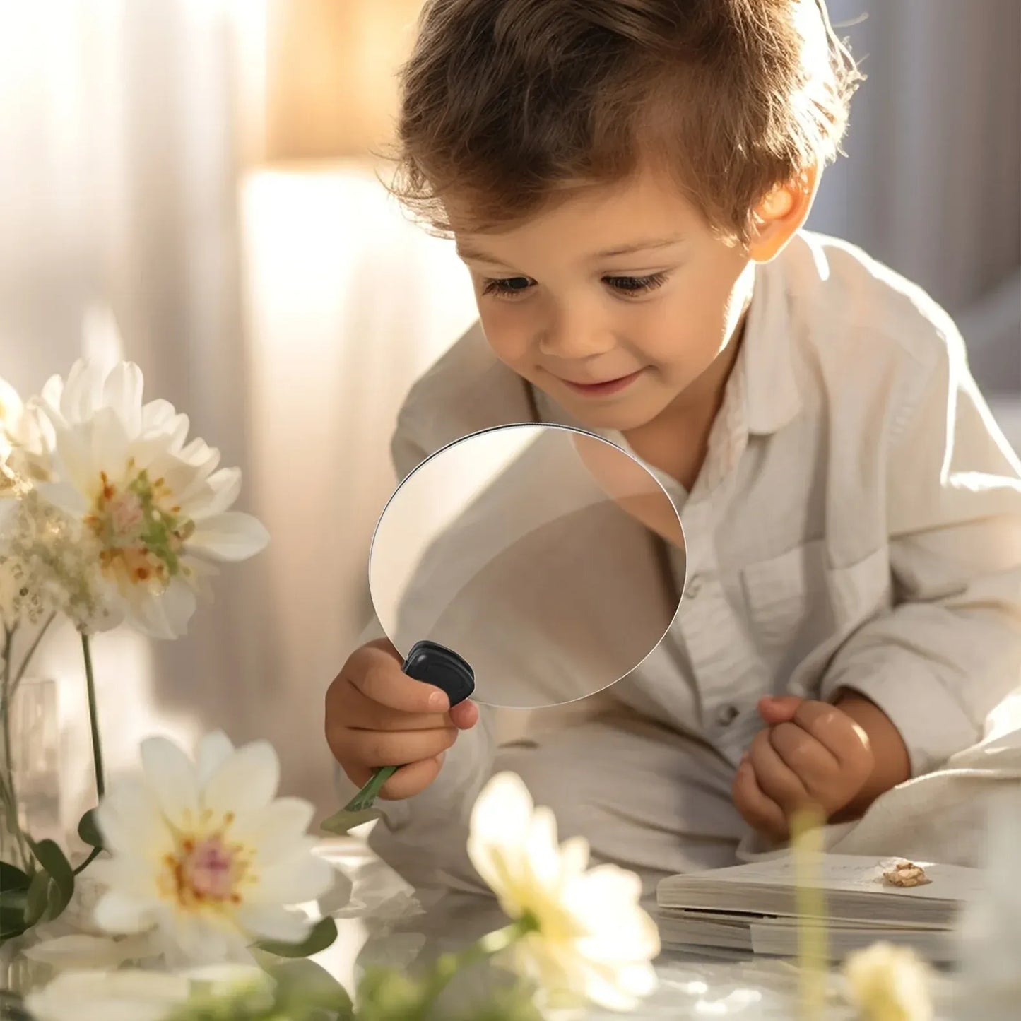 Round Adjustable Magnifying Glass for Reading & Vision Care