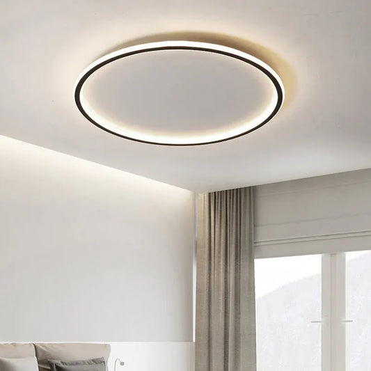 Round Disc LED Flush Mount Ceiling Lamp | Modern Nordic Design