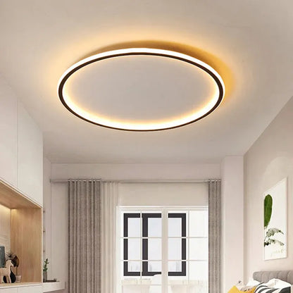 Round Disc LED Flush Mount Ceiling Lamp | Modern Nordic Design