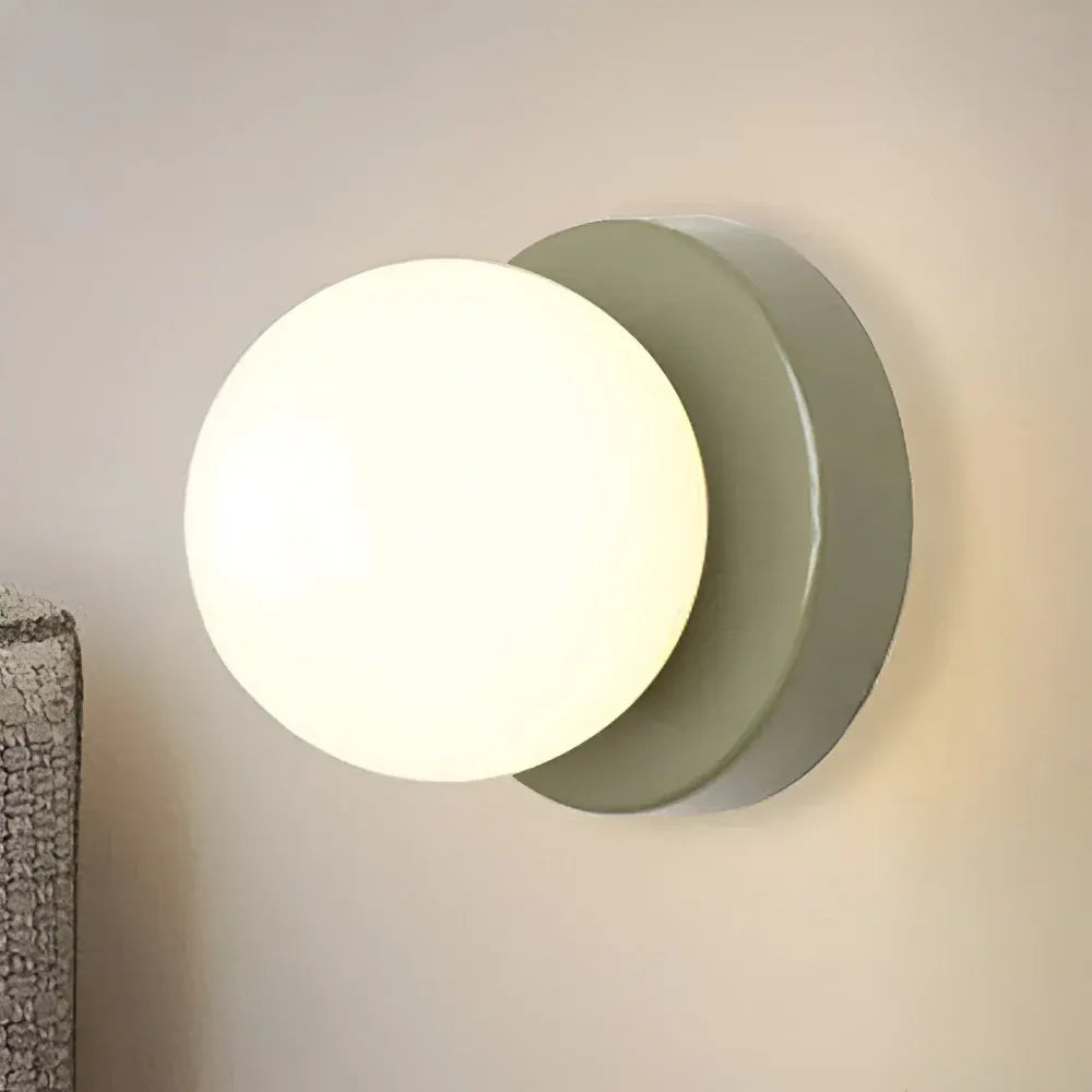 Round Glass Globe Indoor Wall Sconce Mounted Lamp