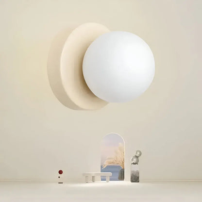 Round Glass Globe Indoor Wall Sconce Mounted Lamp