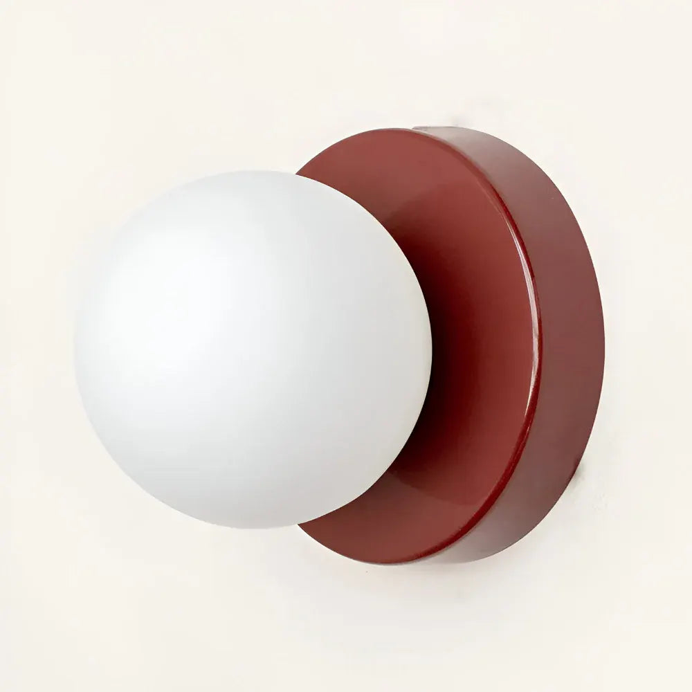 Round Glass Globe Indoor Wall Sconce Mounted Lamp
