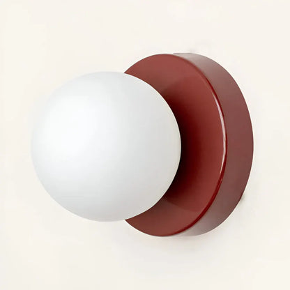 Round Glass Globe Indoor Wall Sconce Mounted Lamp