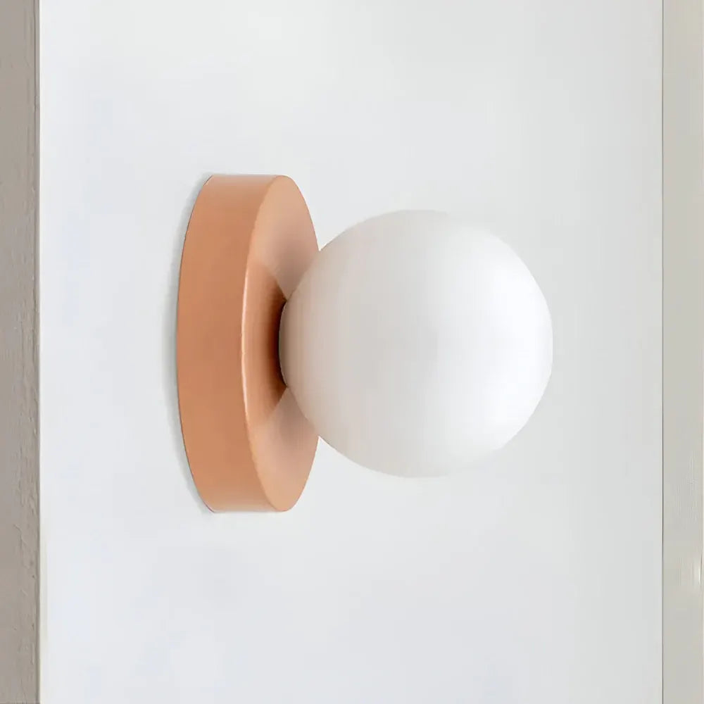 Round Glass Globe Indoor Wall Sconce Mounted Lamp