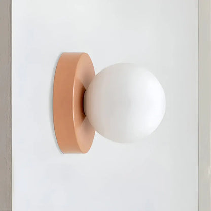 Round Glass Globe Indoor Wall Sconce Mounted Lamp