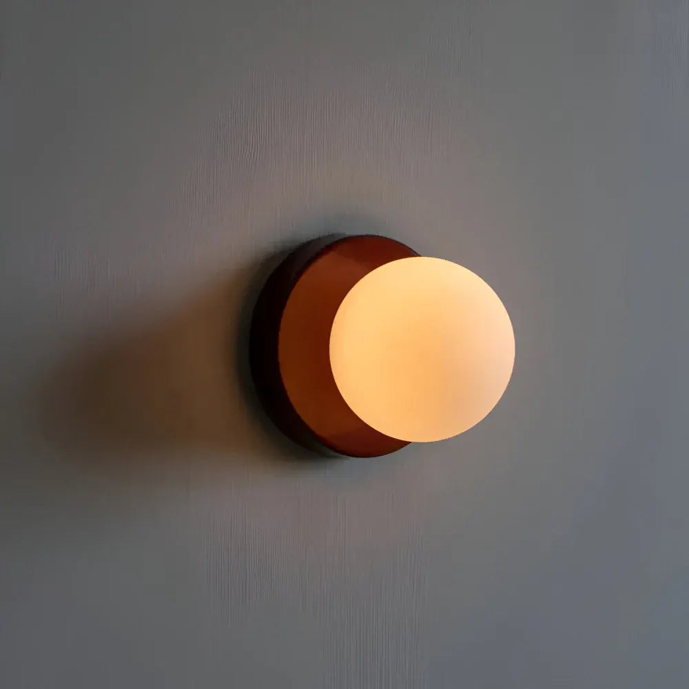 Round Glass Globe Indoor Wall Sconce Mounted Lamp