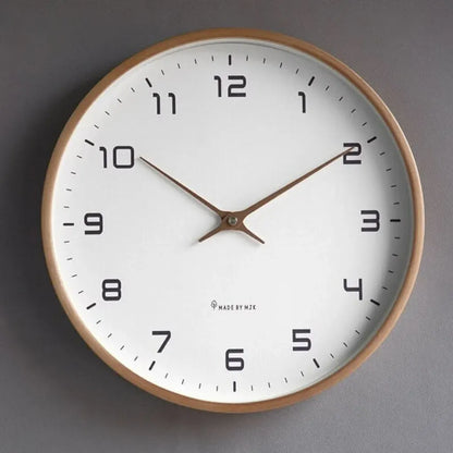 Round Minimalist Wall Clock with Scandinavian-Inspired Design