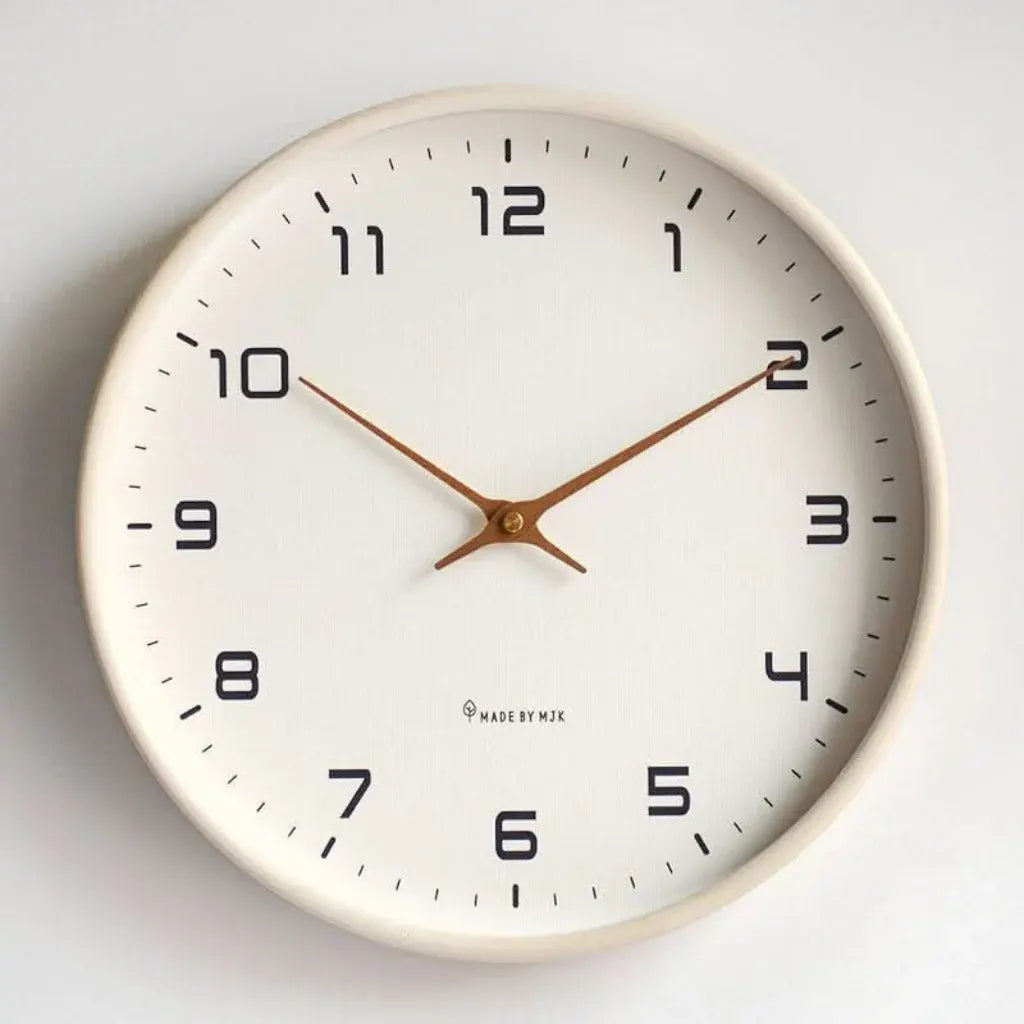 Round Minimalist Wall Clock with Scandinavian-Inspired Design