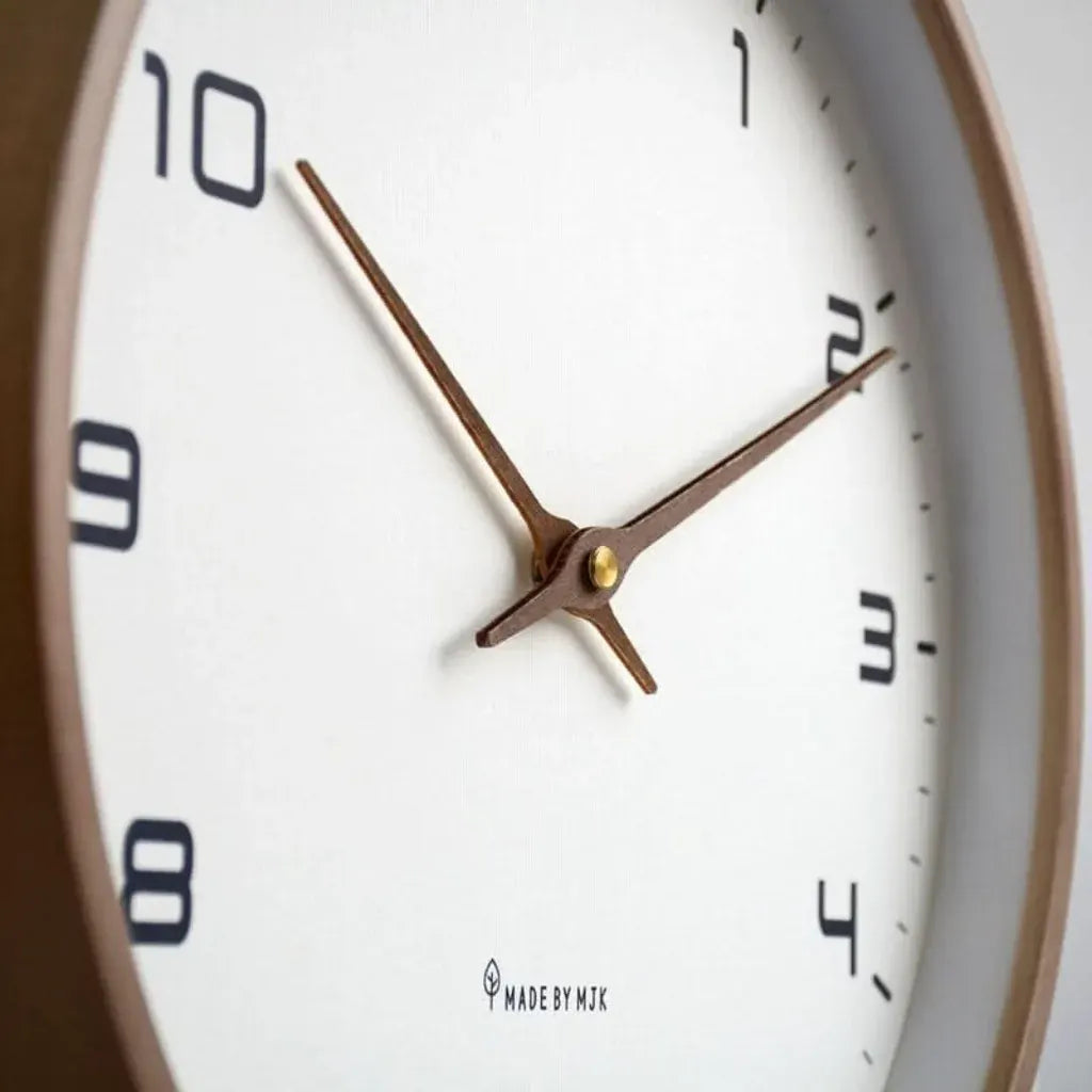 Round Minimalist Wall Clock with Scandinavian-Inspired Design