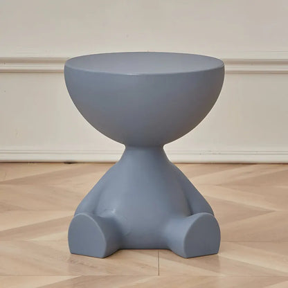 Round Modern Accent Coffee Table with Stool-Style Design