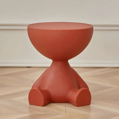 Round Modern Accent Coffee Table with Stool-Style Design
