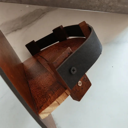 Round Timber Barrel Wall-Mounted Display Shelf Unit