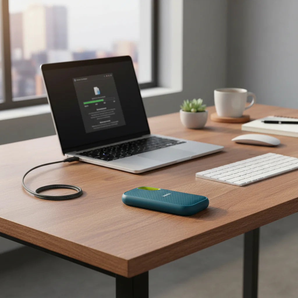 Rugged Portable SSD External Backup Storage Drive USB
