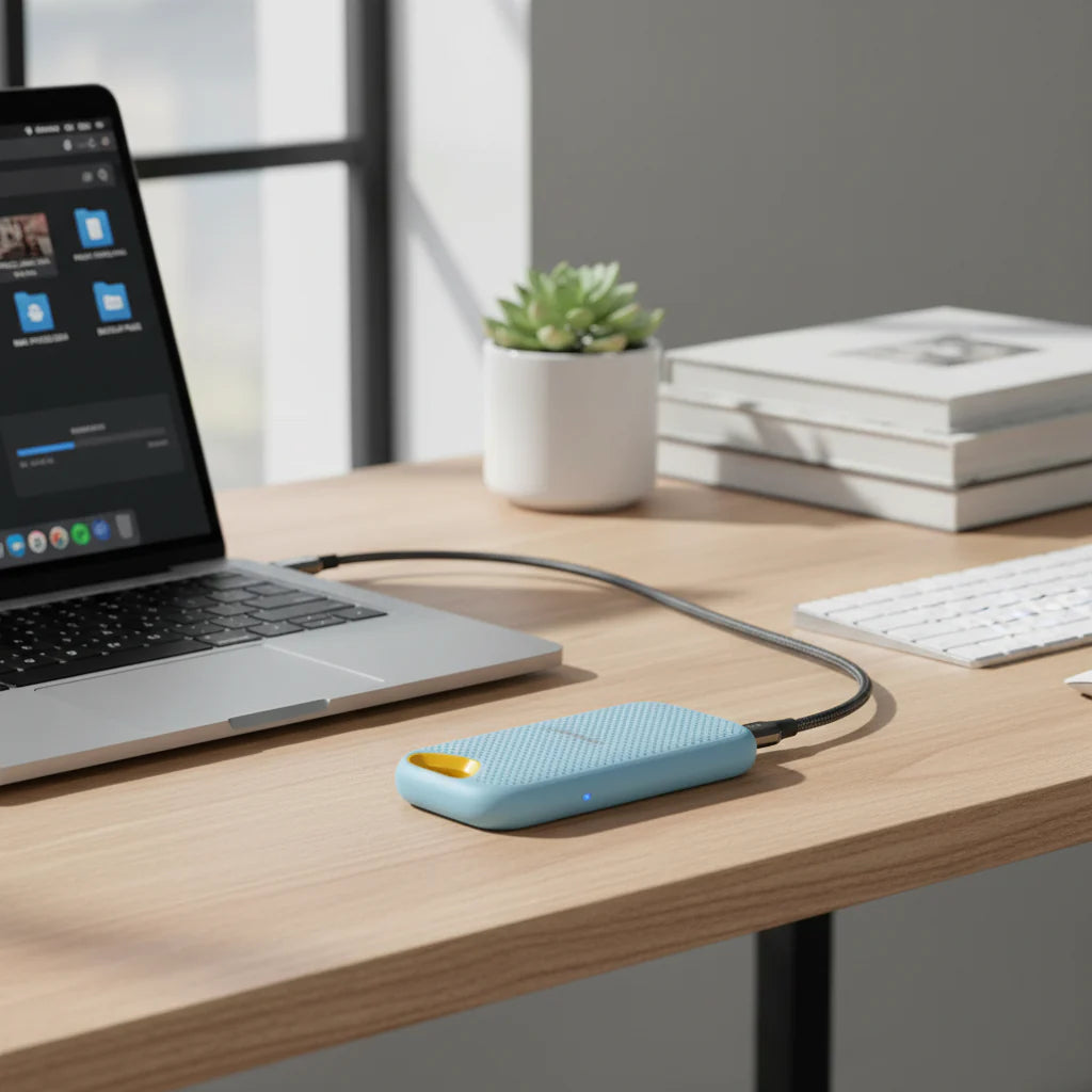 Rugged Portable SSD External Backup Storage Drive USB