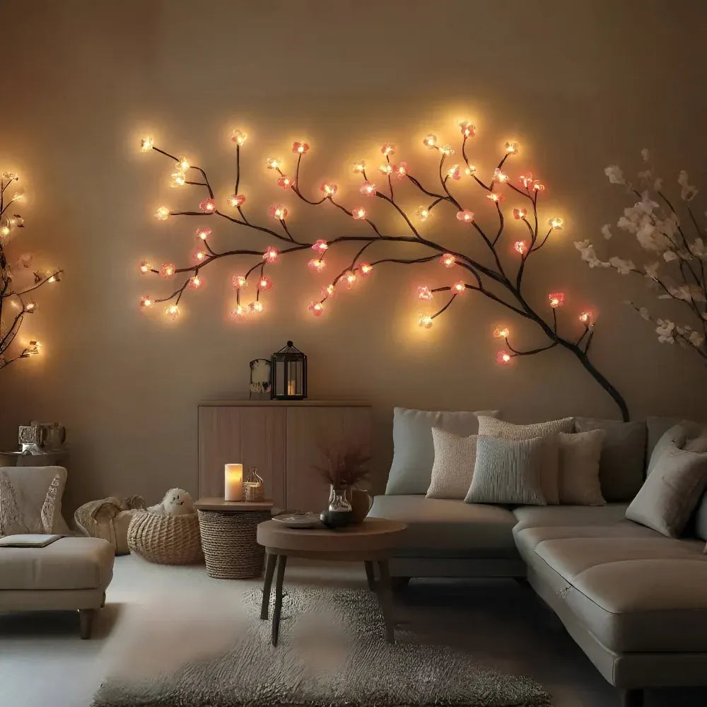 Rustic Branch Tree LED Wall Art Accent Light