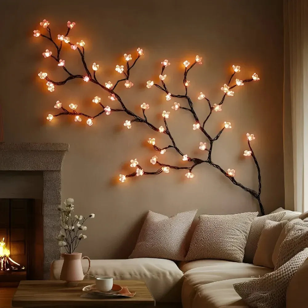 Rustic Branch Tree LED Wall Art Accent Light