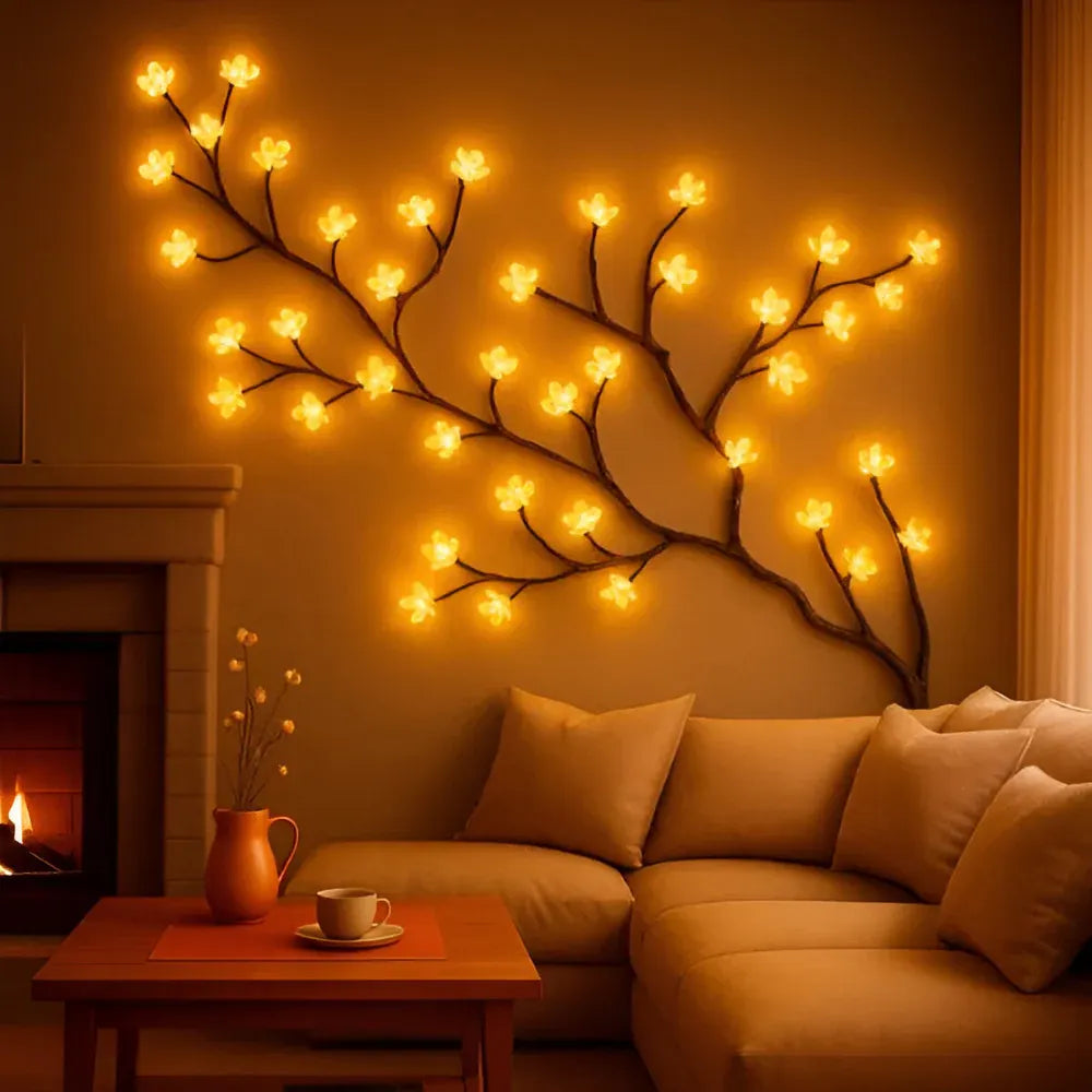 Rustic Branch Tree LED Wall Art Accent Light