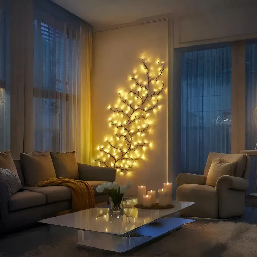 Rustic Branch Tree LED Wall Art Accent Light