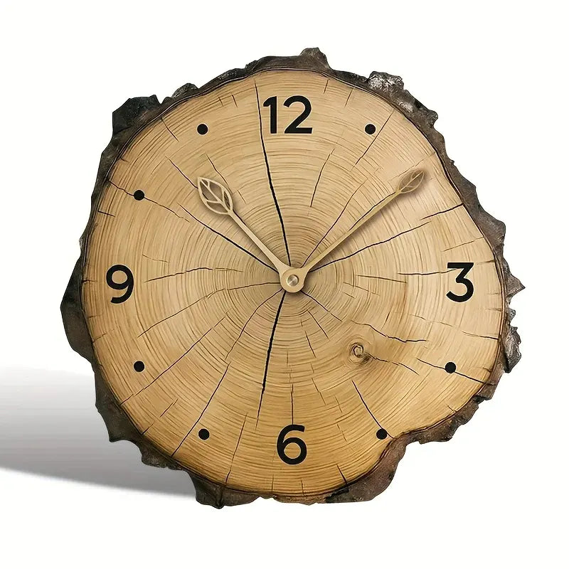 Rustic Wooden Slice Wall Clock | Natural Log Design Home Accent