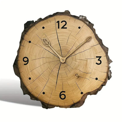 Rustic Wooden Slice Wall Clock | Natural Log Design Home Accent