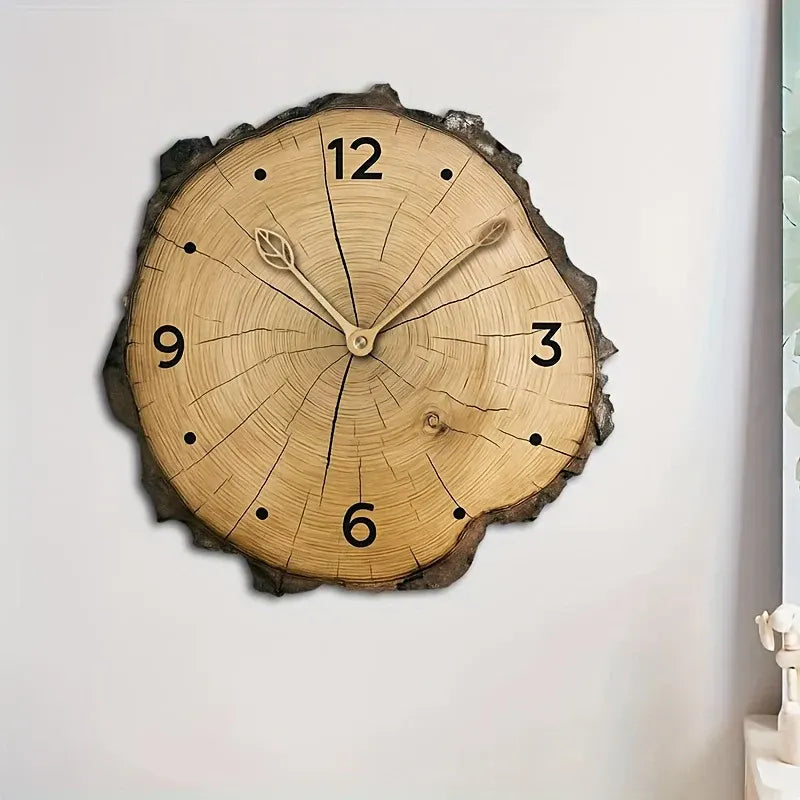 Rustic Wooden Slice Wall Clock | Natural Log Design Home Accent