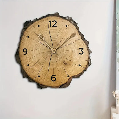 Rustic Wooden Slice Wall Clock | Natural Log Design Home Accent