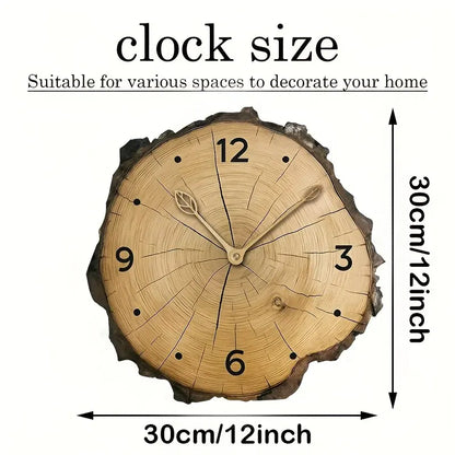 Rustic Wooden Slice Wall Clock | Natural Log Design Home Accent