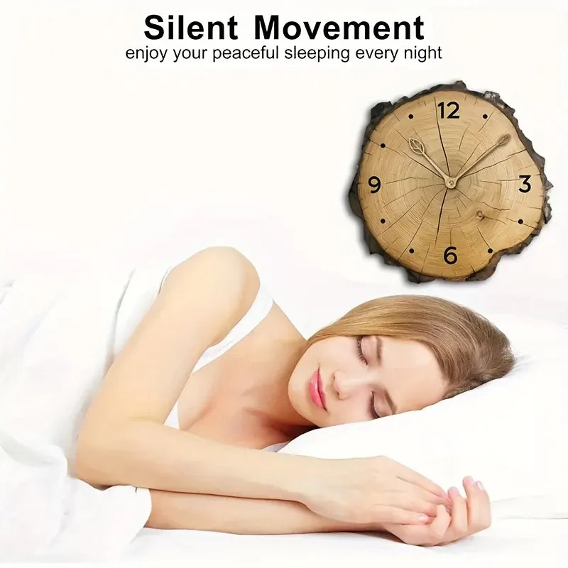 Rustic Wooden Slice Wall Clock | Natural Log Design Home Accent