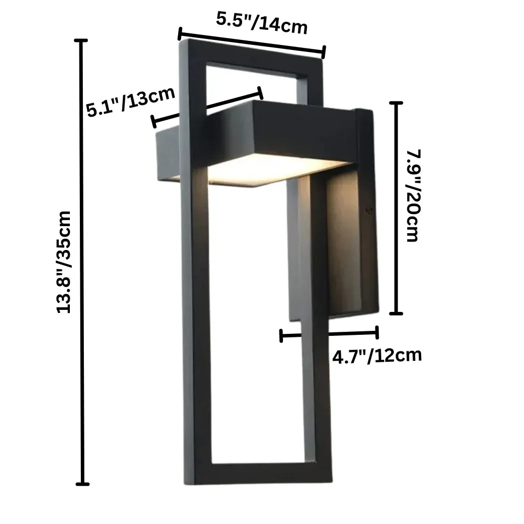 Scandinavian Aluminum LED Outdoor Wall Sconce with Modern Design