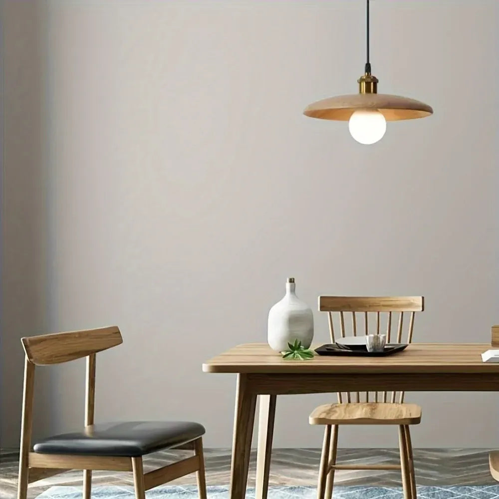 Scandinavian Solid Wood Pendant Light | Modern Nordic Ceiling Lamp