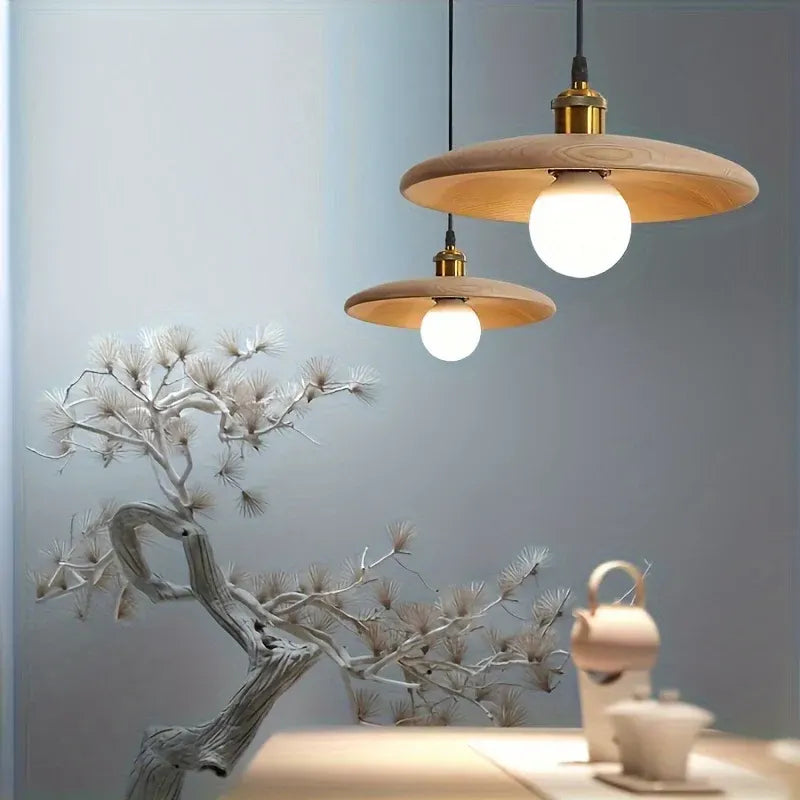 Scandinavian Solid Wood Pendant Light | Modern Nordic Ceiling Lamp