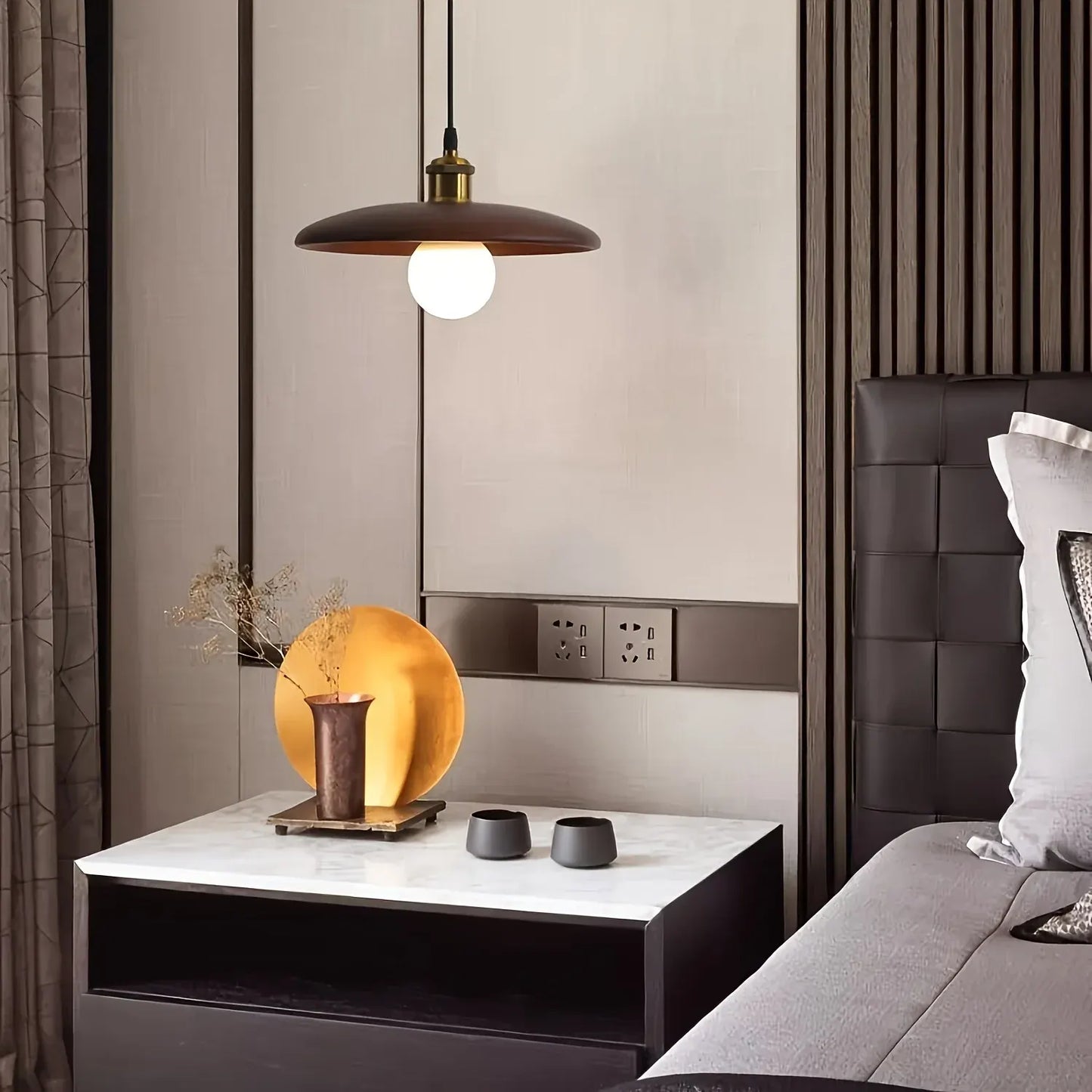 Scandinavian Solid Wood Pendant Light | Modern Nordic Ceiling Lamp