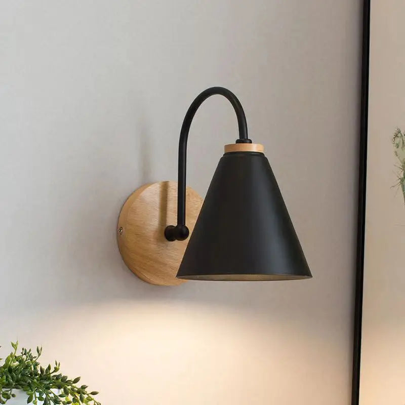 Scandinavian Wood & Iron Wall Sconce | Nordic Beam Design Lighting