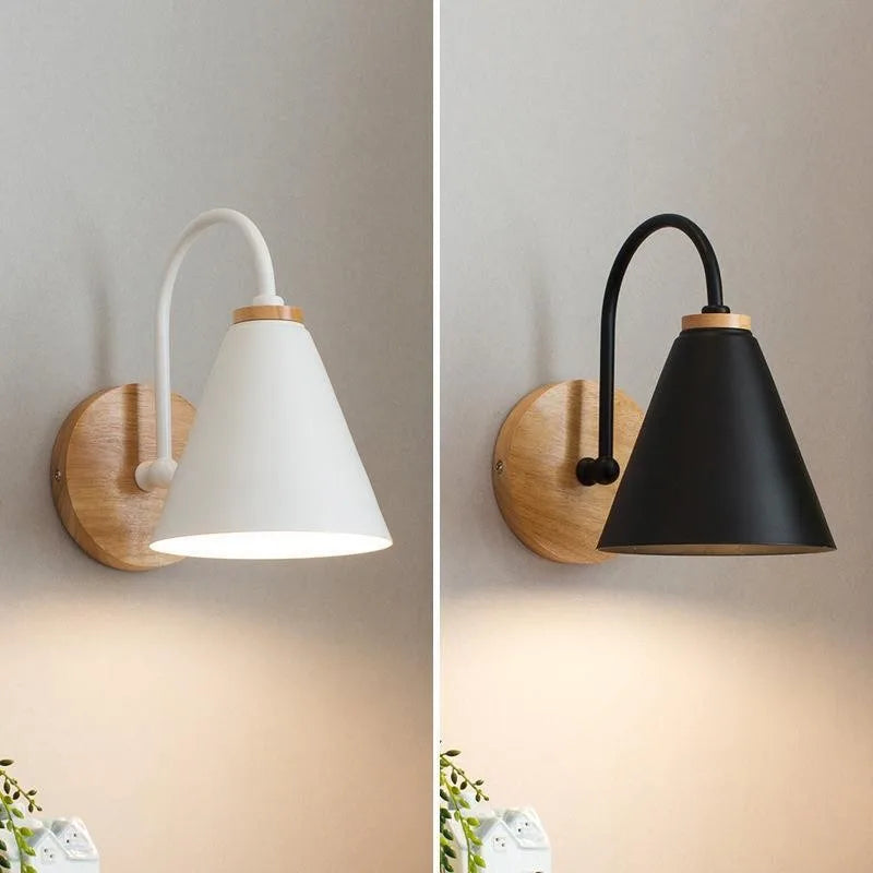 Scandinavian Wood & Iron Wall Sconce | Nordic Beam Design Lighting