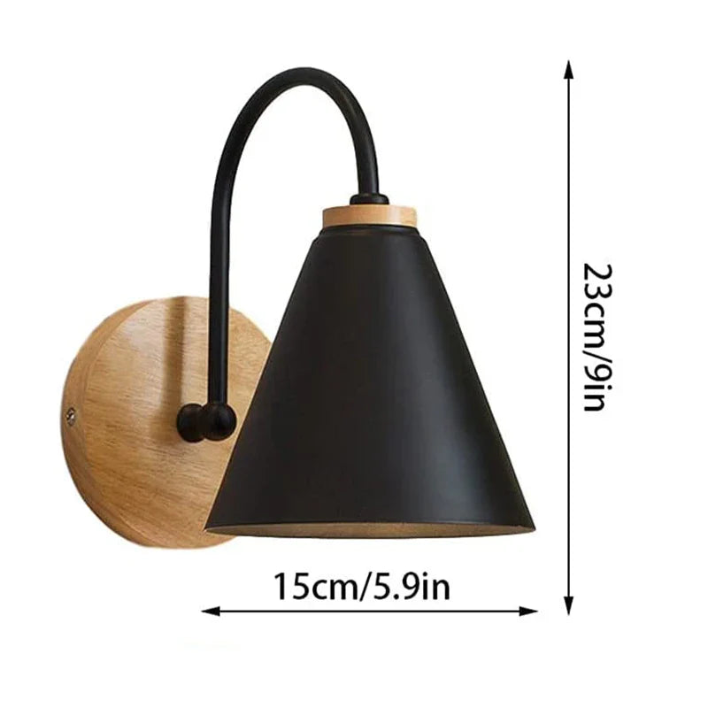 Scandinavian Wood & Iron Wall Sconce | Nordic Beam Design Lighting