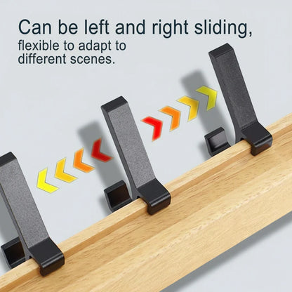 Scandinavian Wooden Wall-Mounted Coat Hook Rack for Entryway Storage