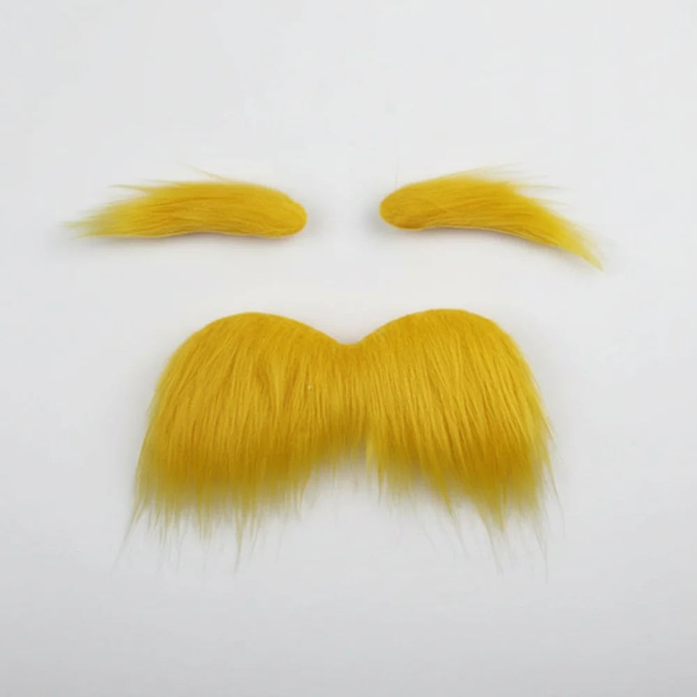 Self-Adhesive Fake Mustache & Eyebrows Set for Halloween Costume