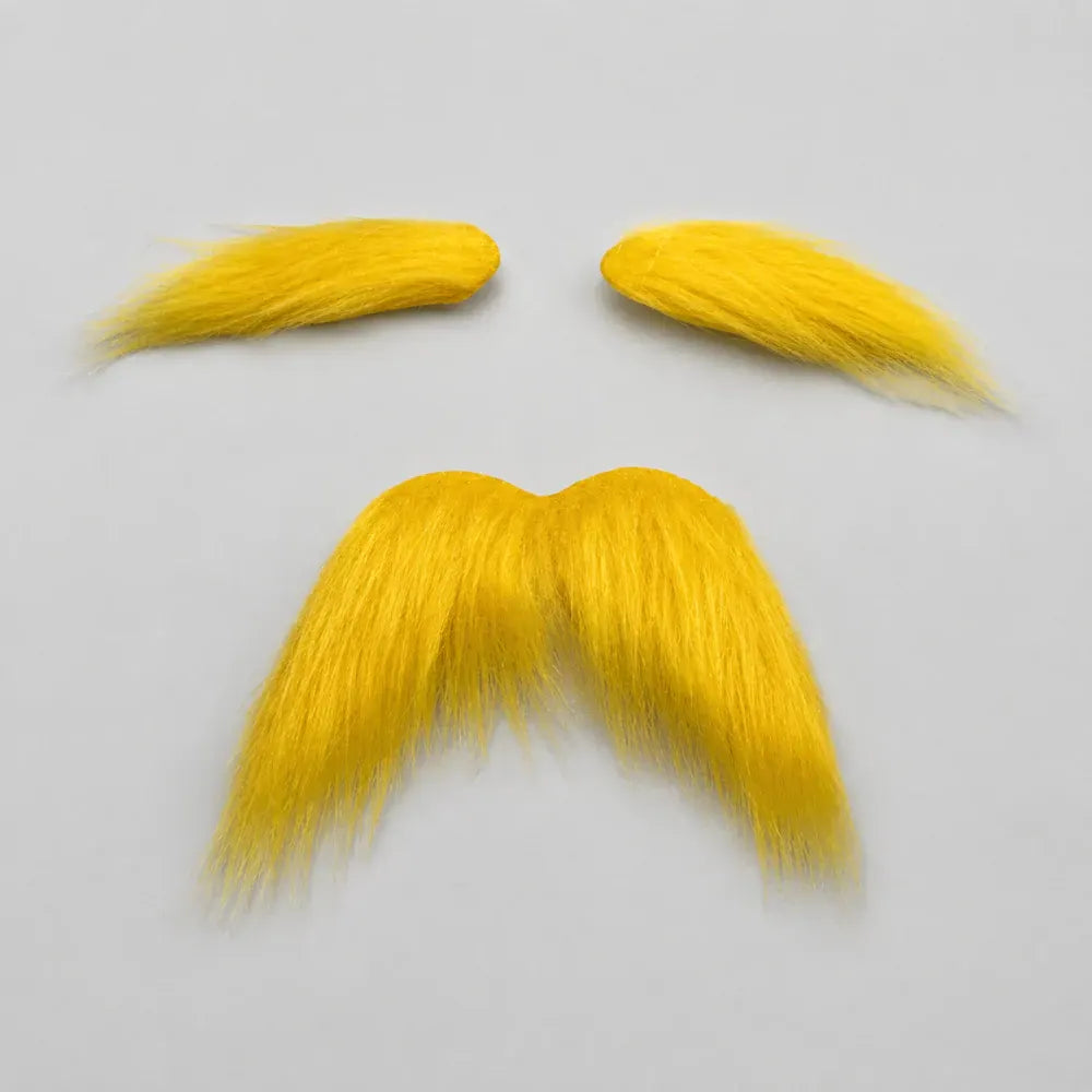 Self-Adhesive Fake Mustache & Eyebrows Set for Halloween Costume