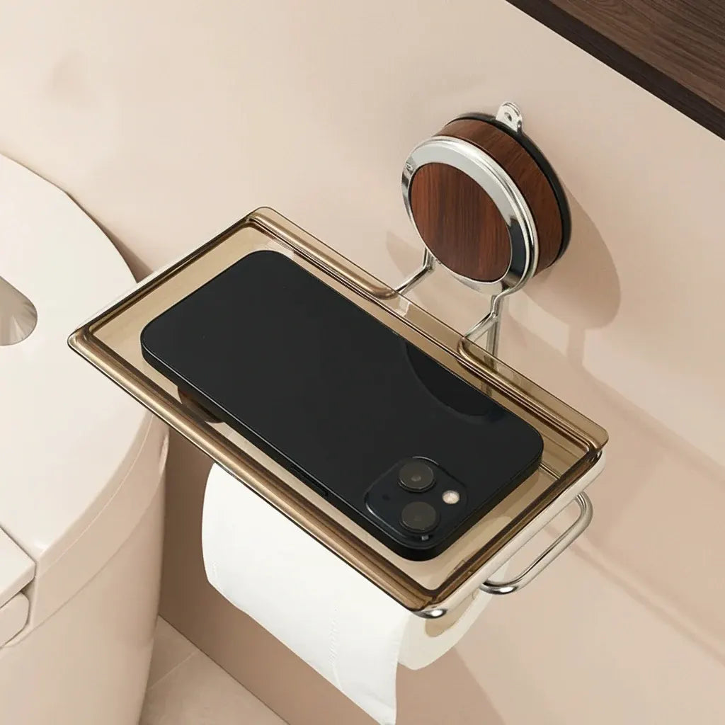 Self-Adhesive Stainless Steel Wall-Mounted Toilet Paper Holder