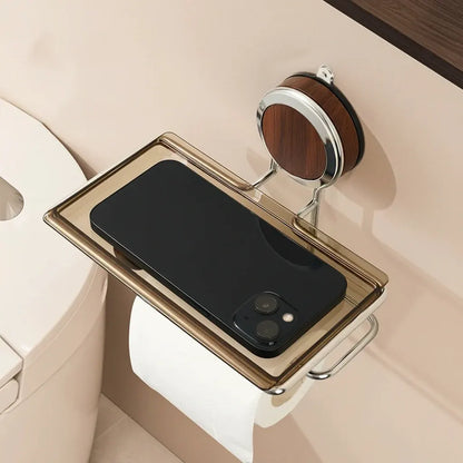 Self-Adhesive Stainless Steel Wall-Mounted Toilet Paper Holder